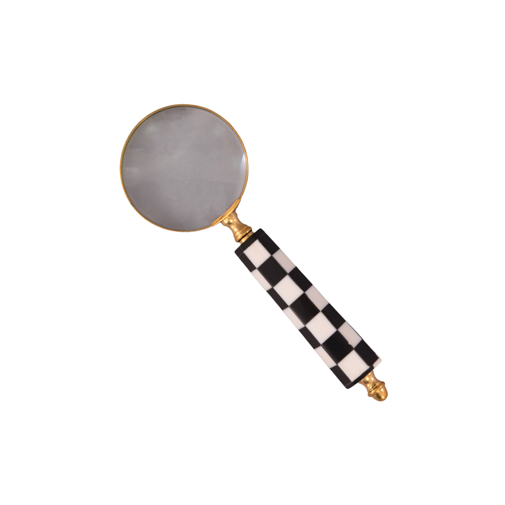 LUPA BW CHESS DOURADO/PT BR 8CM RESINA/LATAO