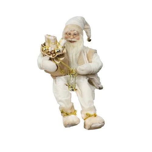 PAPAI NOEL BRANCO/DOURADO SENTADO