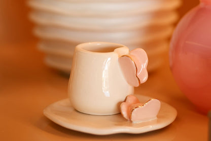 CONJUNTO DE CERÂMICA ARTÍSTICA ASAS ROSÉ