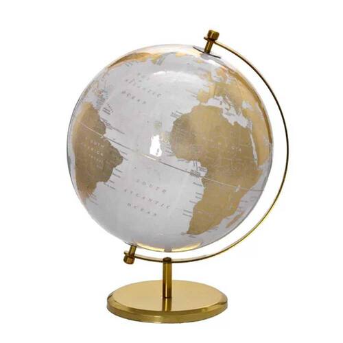 GLOBO DECORATIVO BRANCO/DOURADO