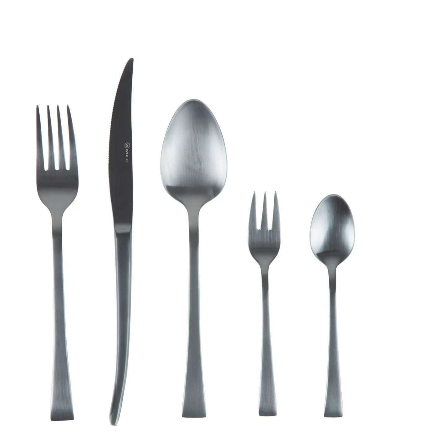 Faqueiro 30 Peças de Aço Inox Berna Preto Fosco