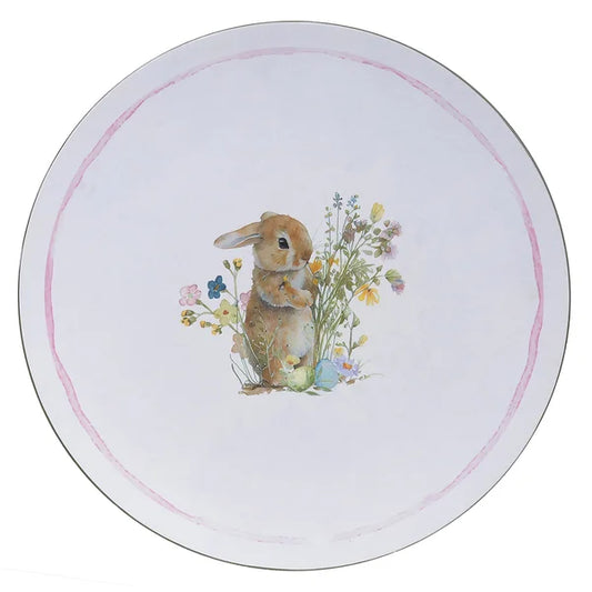 SOUSPLAT PÁSCOA ROSA E BRANCO 30,5CM