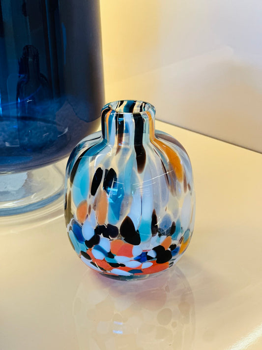 VASO ONCA DOTS COLOR 9X12.5X9CM VIDRO