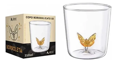 COPO BOROSSILICATO BORBOLETA 3D