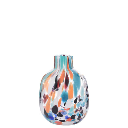 VASO ONCA DOTS COLOR 9X12.5X9CM VIDRO