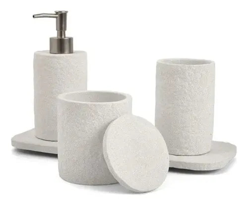 KIT EM CIMENTO PARA BANHEIRO - 4 PC
