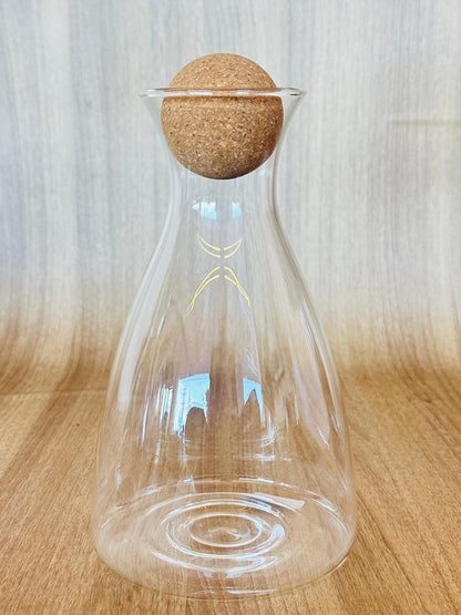 POTICHE DE VIDRO COM CORTIÇA