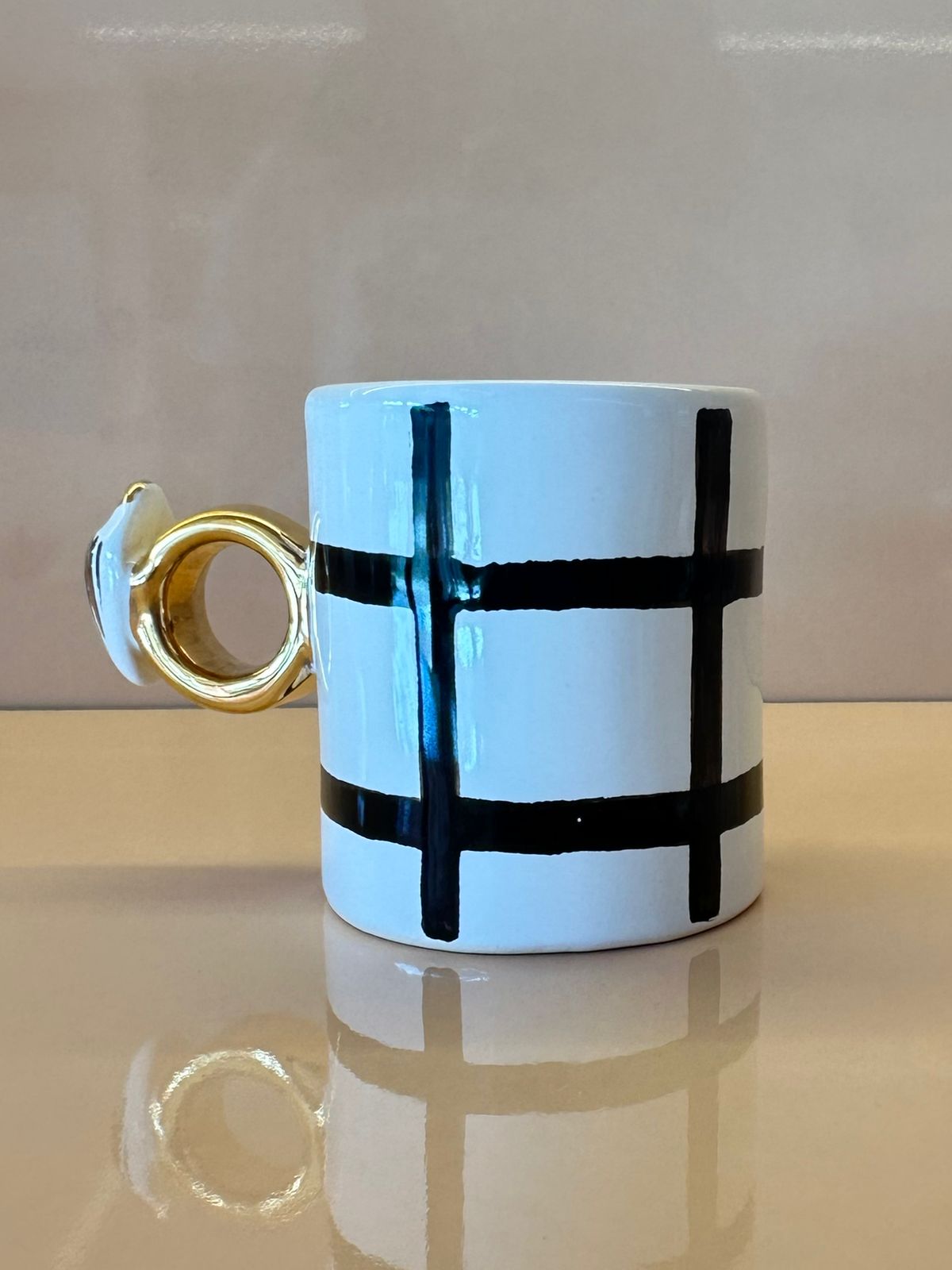 CANECA GRID DOURADO