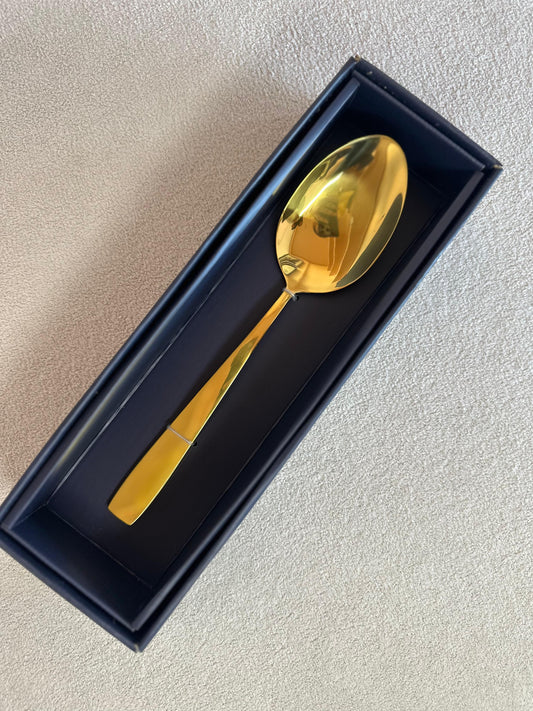 Colher para Servir de Aço Inox Berna Dourado