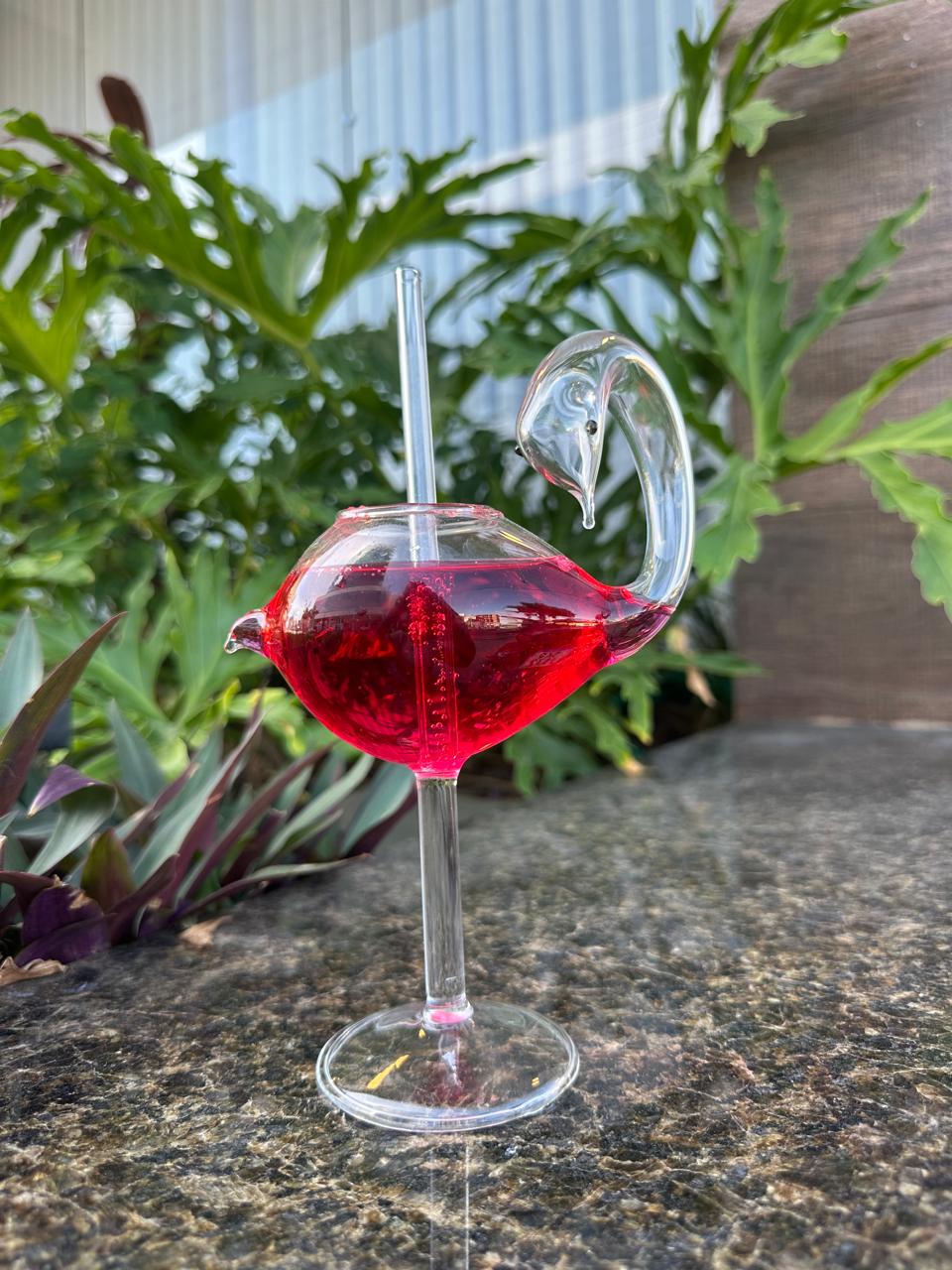Taça Vidro Flamingo