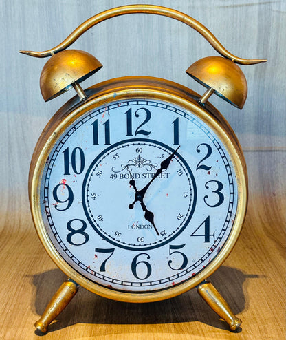 RELOGIO DE MESA METAL DOURADO 36X13