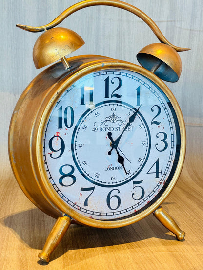 RELOGIO DE MESA METAL DOURADO 36X13