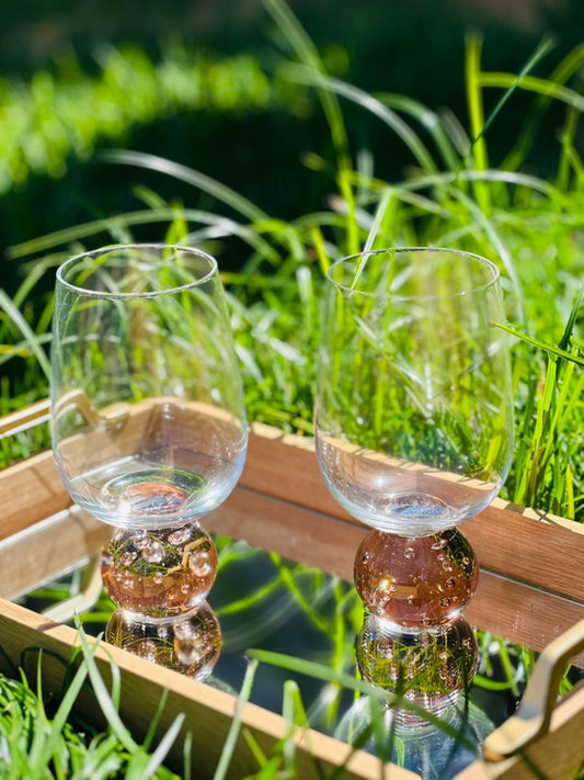 COPO TRANSPARENTE BASE AMBAR