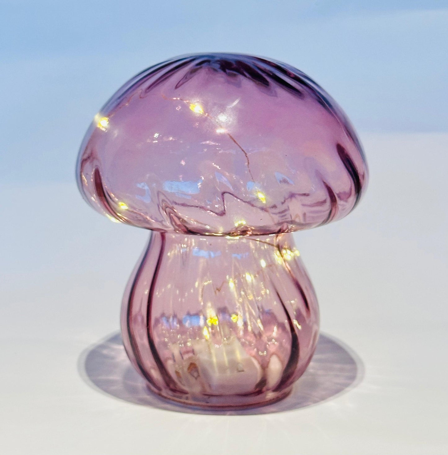 LUMINARIA LED COGUMELO ROSA