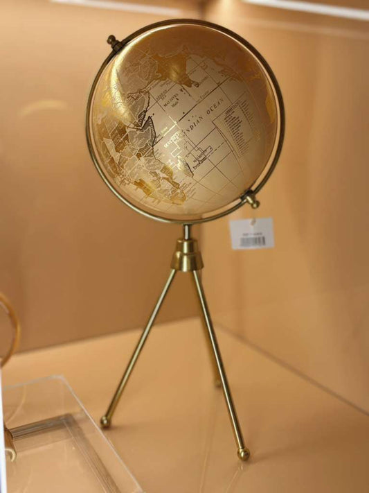 GLOBO DECORATIVO C/ PÉ DOURADO