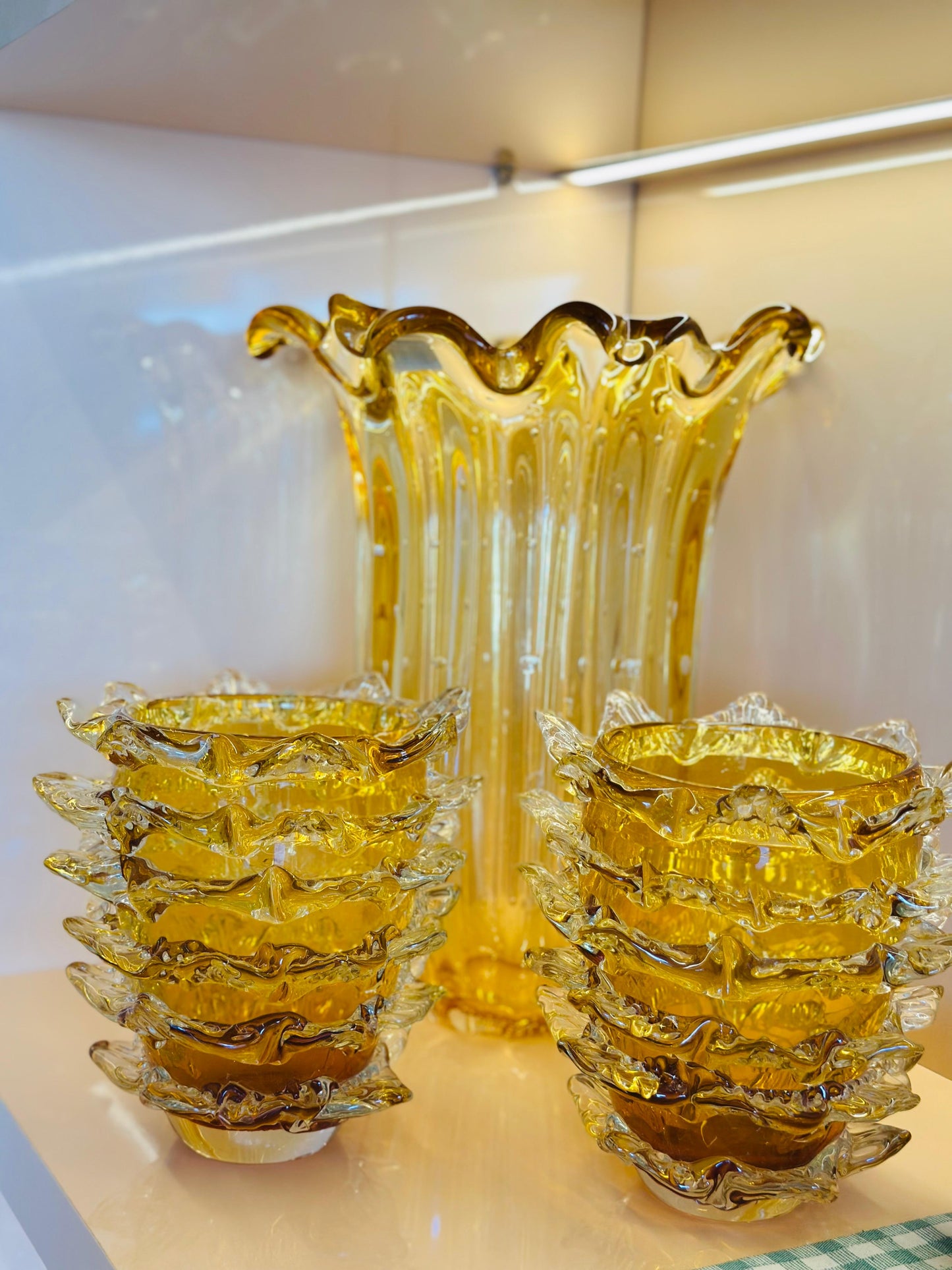 VASO DE VIDRO AMBAR