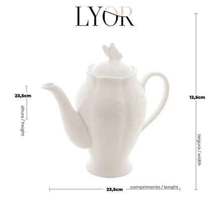 BULE PORCELANA NEW BONE BUTTERFLY FLOWER LYOR