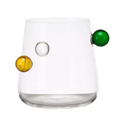 COPO EM VIDRO COLEÇÃO PONTOS COLORIDOS COLORIDO 430ML