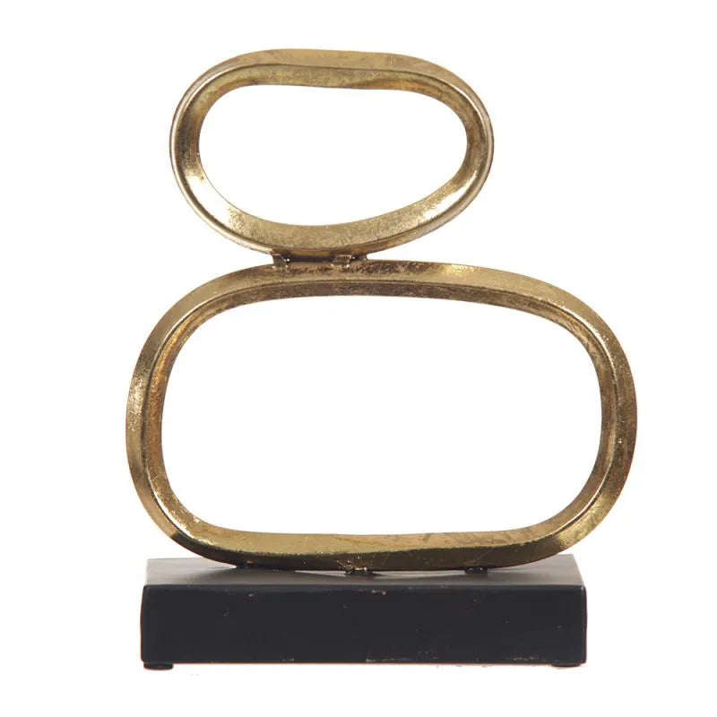 Escultura Decor Metal Dourado P
