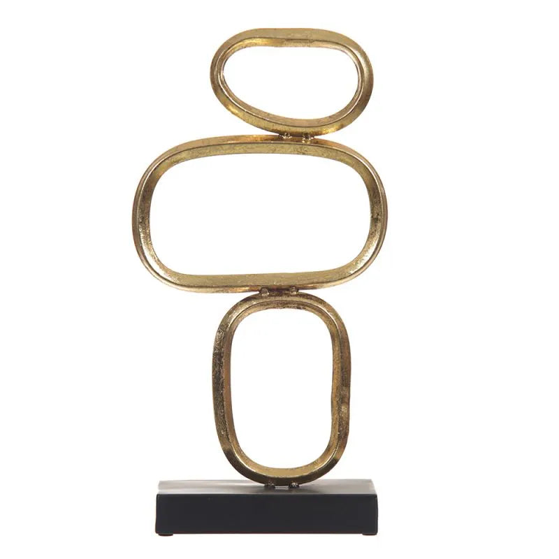 Escultura Decor Metal Dourado