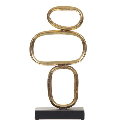 Escultura Decor Metal Dourado