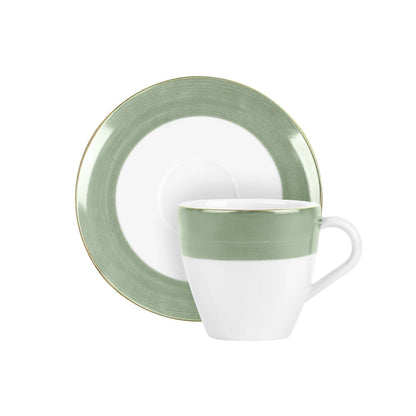 Xicara com pires cor verde Mameg