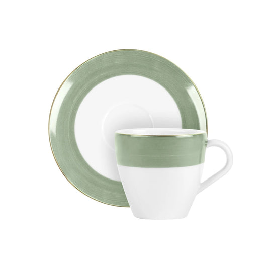 Xicara com pires cor verde Mameg
